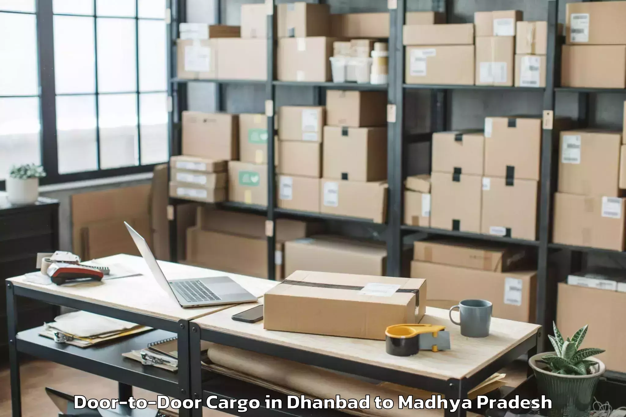 Dhanbad to Khargone Door To Door Cargo Booking